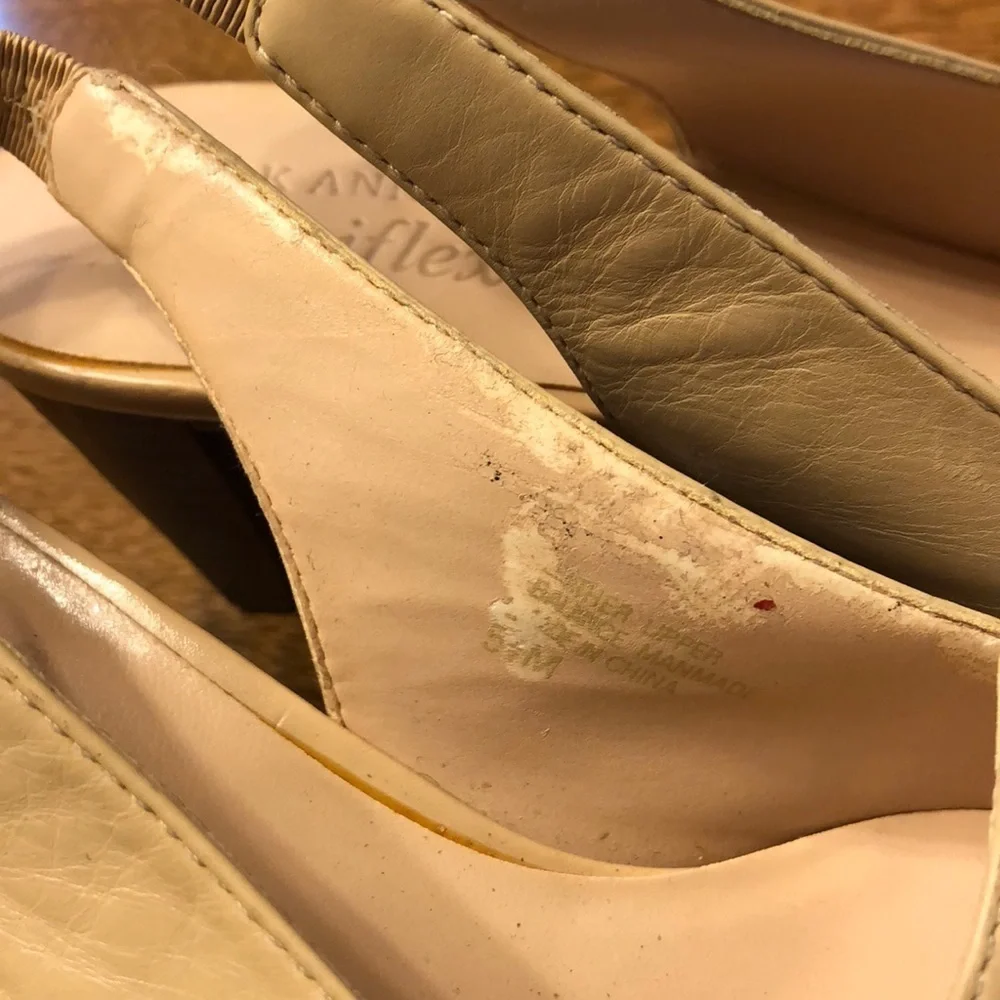 Anne Klein Leather Slingbacks